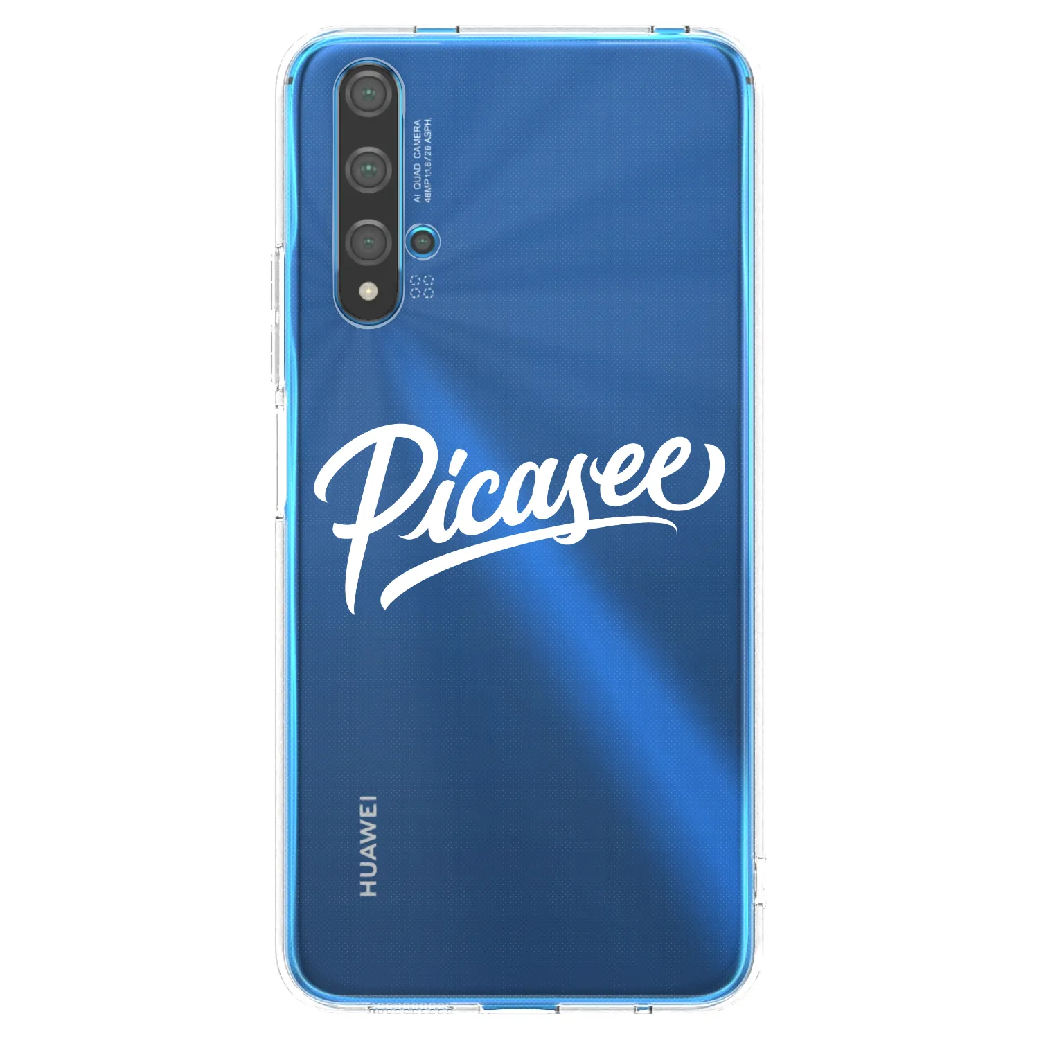 Picasee silikonový průhledný obal pro Huawei Nova 5T - Picasee - old logo - white