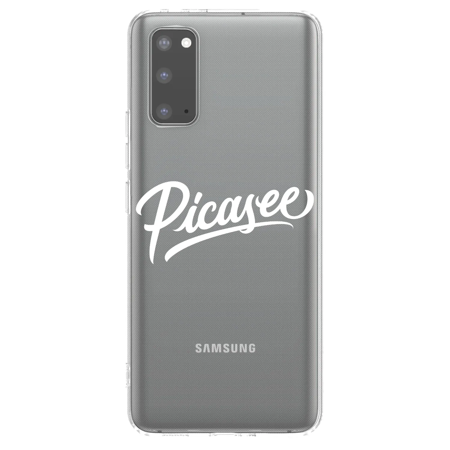 Picasee silikonový průhledný obal pro Samsung Galaxy S20 G980F - Picasee - old logo - white