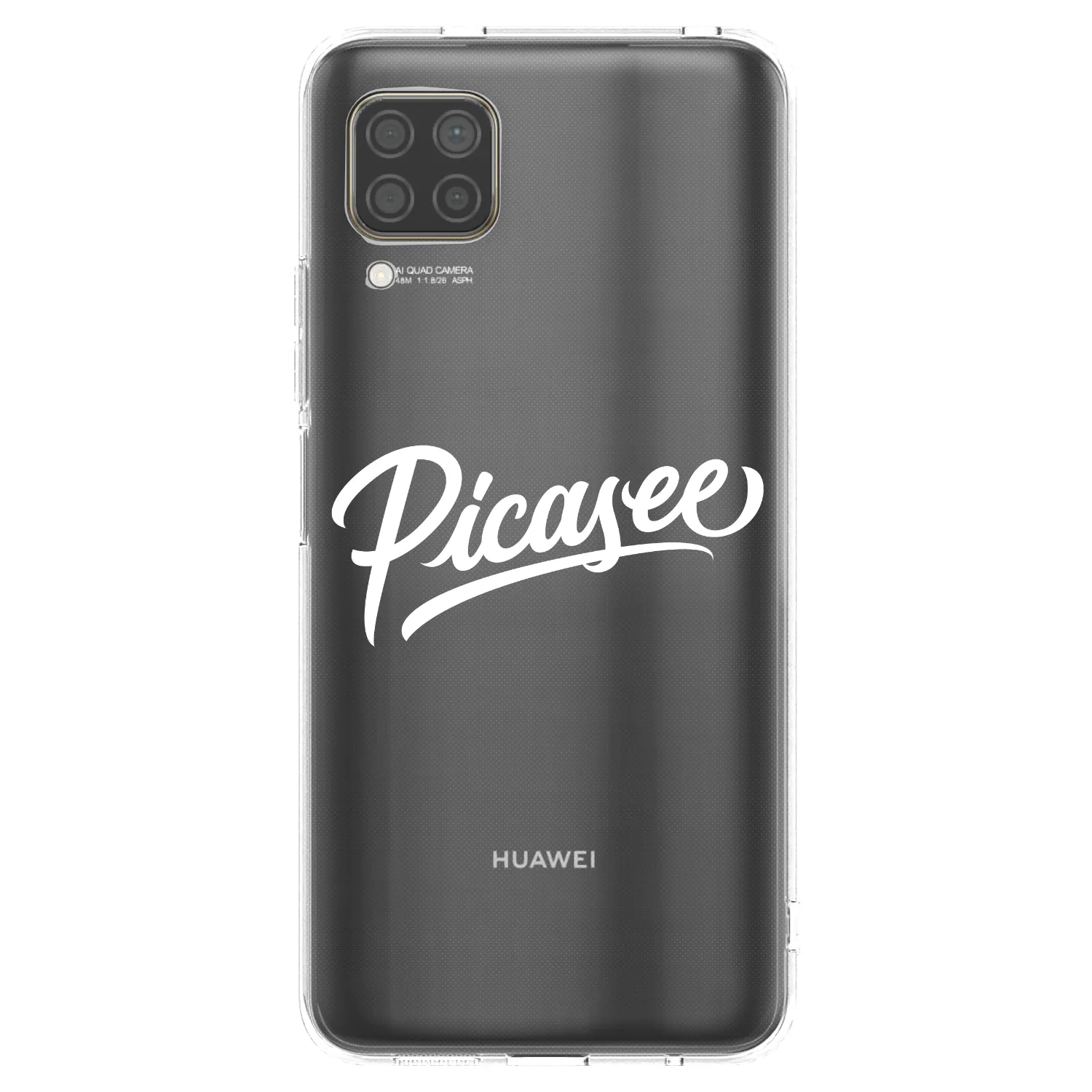 Picasee silikonový průhledný obal pro Huawei P40 Lite - Picasee - old logo - white