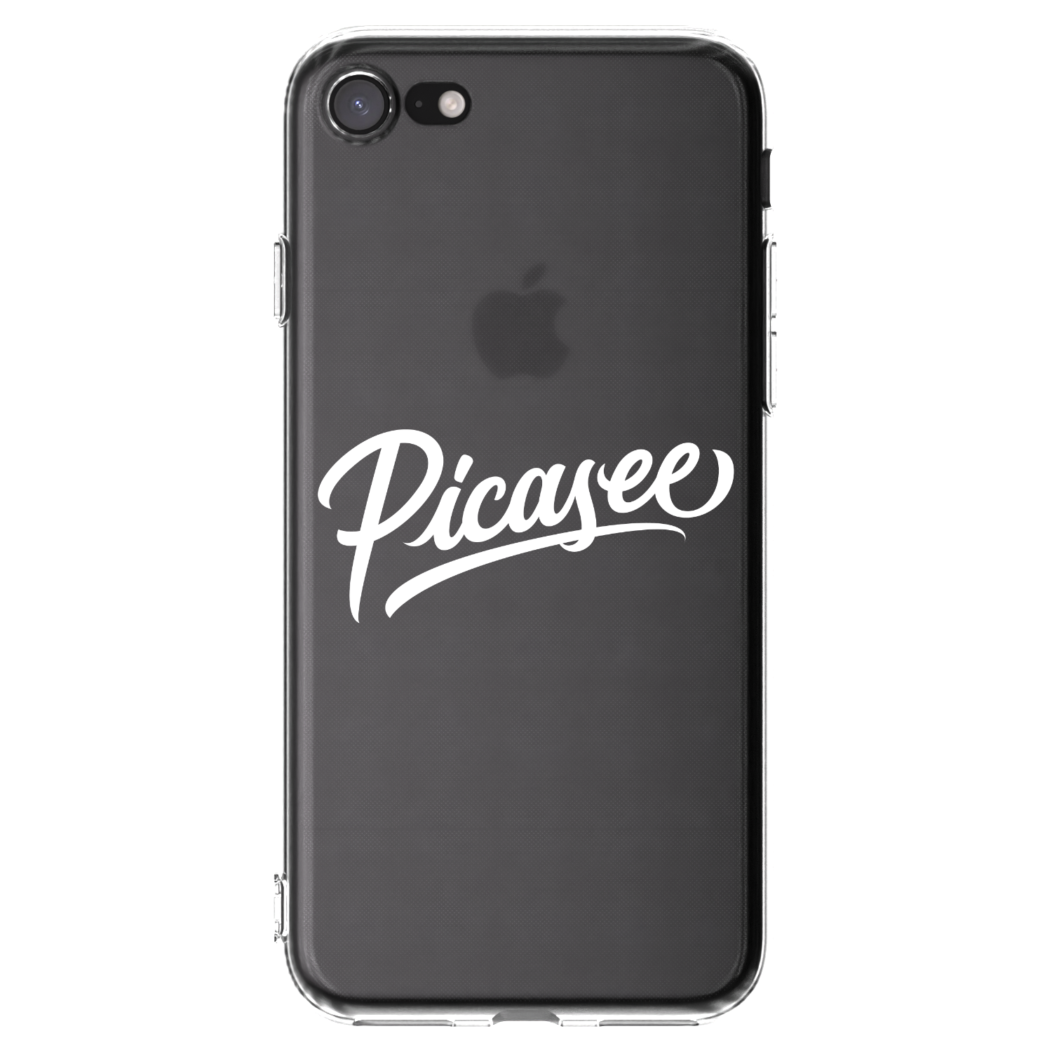 Picasee silikonový průhledný obal pro Apple iPhone SE 2020 - Picasee - old logo - white