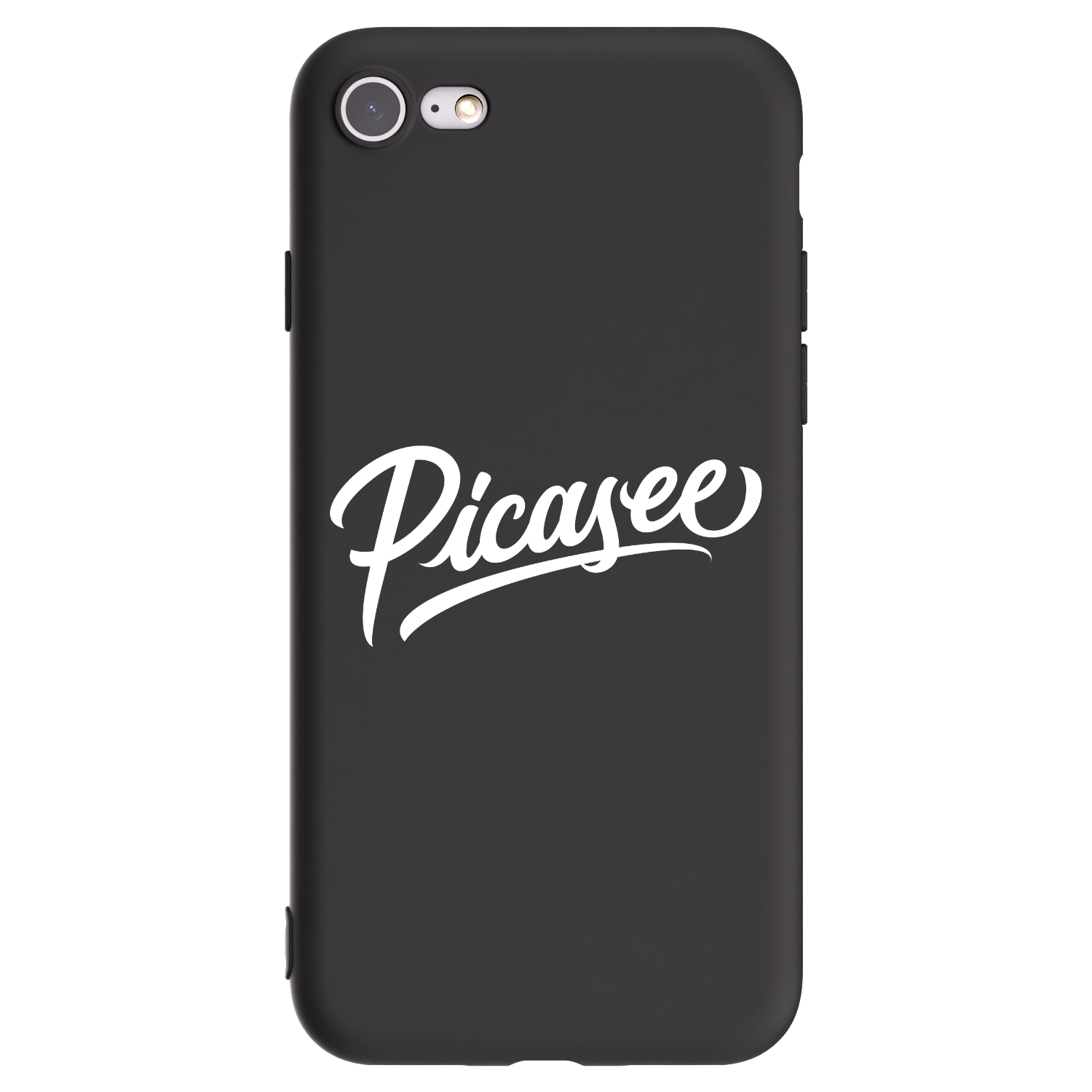 Picasee silikonový černý obal pro Apple iPhone SE 2020 - Picasee - old logo - white