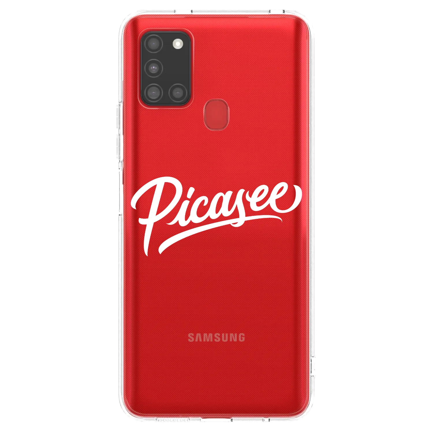 Picasee silikonový průhledný obal pro Samsung Galaxy A21s - Picasee - old logo - white