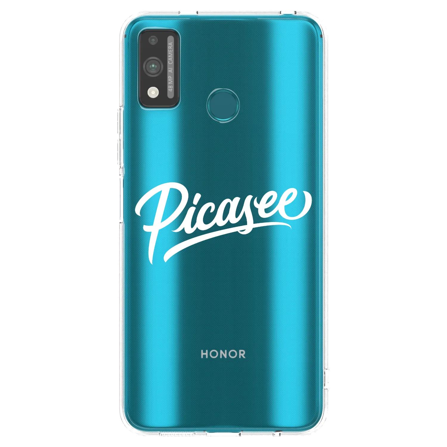 Picasee silikonový průhledný obal pro Honor 9X Lite - Picasee - old logo - white
