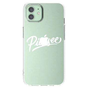 Picasee silikonový průhledný obal pro Apple iPhone 12 - Picasee - old logo - white