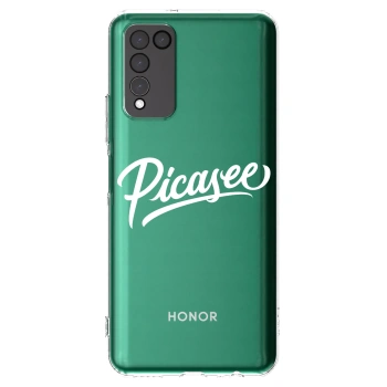 Picasee silikonový průhledný obal pro Honor 10X Lite - Picasee - old logo - white