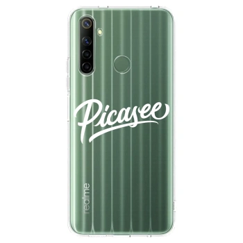 Picasee silikonový průhledný obal pro Realme 6i - Picasee - old logo - white