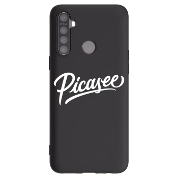 Picasee silikonový černý obal pro Realme 5 - Picasee - old logo - white