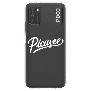 Picasee silikonový průhledný obal pro Xiaomi Poco M3 - Picasee - old logo - white