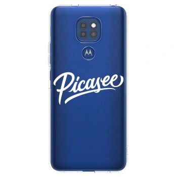 Picasee silikonový průhledný obal pro Motorola Moto G9 Play - Picasee - old logo - white