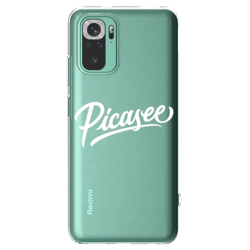 Picasee silikonový průhledný obal pro Xiaomi Redmi Note 10 Pro - Picasee - old logo - white