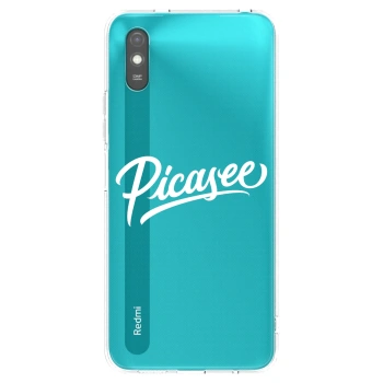 Picasee silikonový průhledný obal pro Xiaomi Redmi 9AT - Picasee - old logo - white