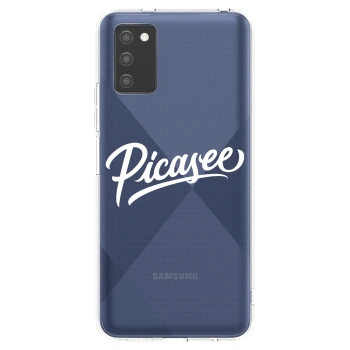 Picasee silikonový průhledný obal pro Samsung Galaxy A02s A025G - Picasee - old logo - white