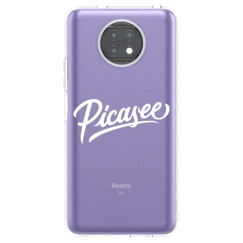 Picasee silikonový průhledný obal pro Xiaomi Redmi Note 9T - Picasee - old logo - white