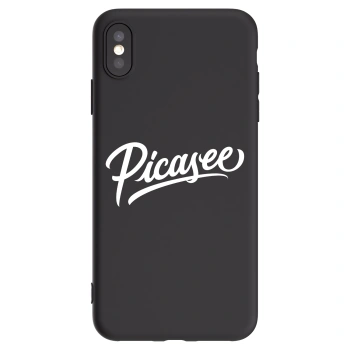 Picasee silikonový černý obal pro Apple iPhone XS Max - Picasee - old logo - white