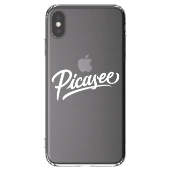 Picasee silikonový průhledný obal pro Apple iPhone XS Max - Picasee - old logo - white