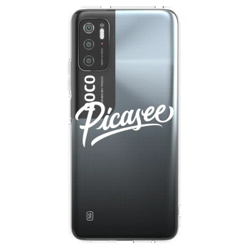 Picasee silikonový průhledný obal pro Xiaomi Poco M3 Pro 5G - Picasee - old logo - white