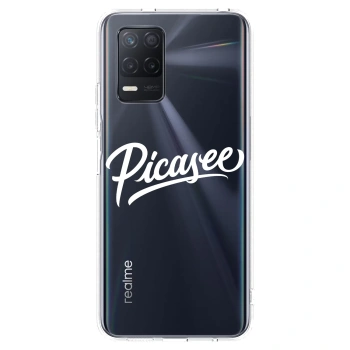 Picasee silikonový průhledný obal pro Realme 8 5G - Picasee - old logo - white