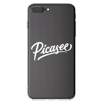 Picasee silikonový průhledný obal pro Apple iPhone 7 Plus - Picasee - old logo - white