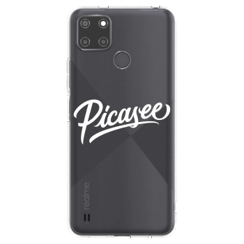 Picasee silikonový průhledný obal pro Realme C21Y - Picasee - old logo - white