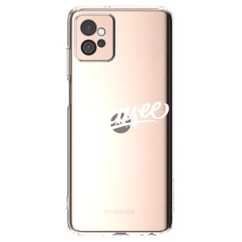 Picasee silikonový průhledný obal pro Motorola Moto G32 - Picasee - old logo - white