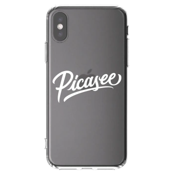 Picasee silikonový průhledný obal pro Apple iPhone X/XS - Picasee - old logo - white