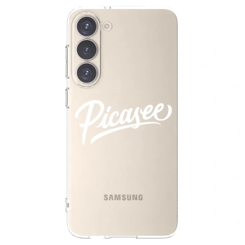 Picasee silikonový průhledný obal pro Samsung Galaxy S23+ 5G - Picasee - old logo - white