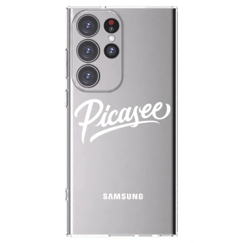 Picasee silikonový průhledný obal pro Samsung Galaxy S23 Ultra 5G - Picasee - old logo - white