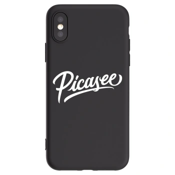 Picasee silikonový černý obal pro Apple iPhone X/XS - Picasee - old logo - white