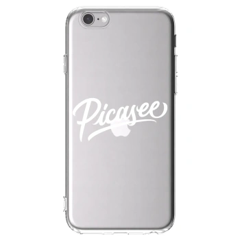 Picasee silikonový průhledný obal pro Apple iPhone 6/6S - Picasee - old logo - white