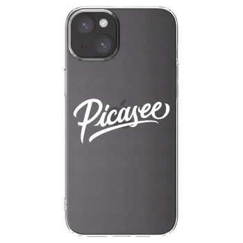 Picasee silikonový průhledný obal pro Apple iPhone 15 Plus - Picasee - old logo - white