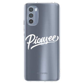 Picasee silikonový průhledný obal pro Motorola Moto G62 - Picasee - old logo - white