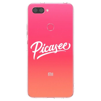 Picasee silikonový průhledný obal pro Xiaomi Mi 8 Lite - Picasee - old logo - white
