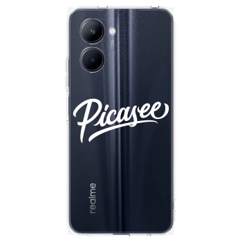 Picasee silikonový průhledný obal pro Realme C33 (2023) - Picasee - old logo - white