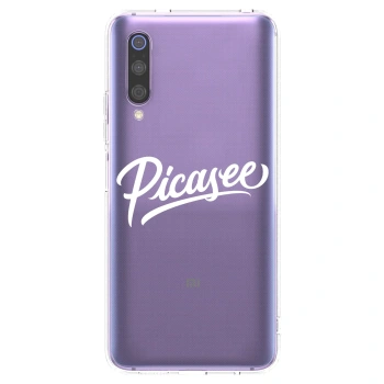 Picasee silikonový průhledný obal pro Xiaomi Mi 9 - Picasee - old logo - white