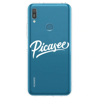 Picasee silikonový průhledný obal pro Huawei Y6 2019 - Picasee - old logo - white