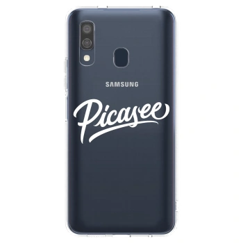 Picasee silikonový průhledný obal pro Samsung Galaxy A40 A405F - Picasee - old logo - white