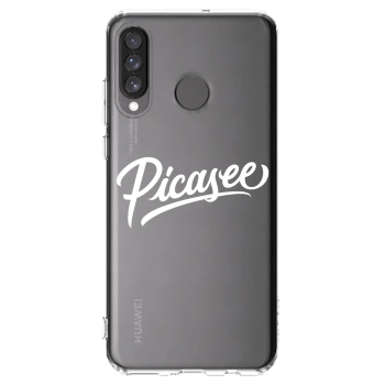 Picasee silikonový průhledný obal pro Huawei P30 Lite - Picasee - old logo - white