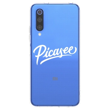 Picasee silikonový průhledný obal pro Xiaomi Mi 9 SE - Picasee - old logo - white