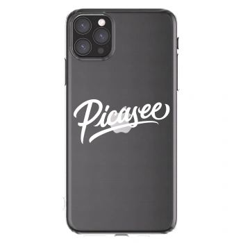 Picasee silikonový průhledný obal pro Apple iPhone 11 Pro Max - Picasee - old logo - white