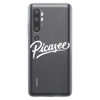Picasee silikonový průhledný obal pro Xiaomi Mi Note 10 (Pro) - Picasee - old logo - white