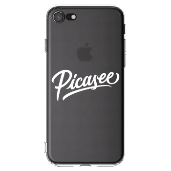 Picasee silikonový průhledný obal pro Apple iPhone SE 2020 - Picasee - old logo - white
