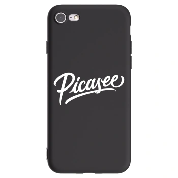 Picasee silikonový černý obal pro Apple iPhone SE 2020 - Picasee - old logo - white