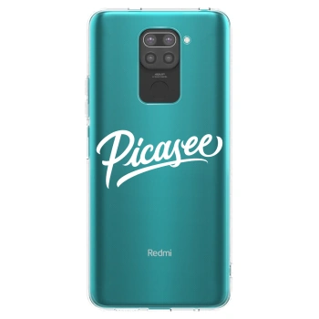 Picasee silikonový černý obal pro Xiaomi Redmi Note 9 - Picasee - old logo - white