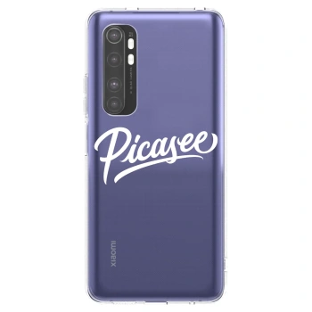 Picasee silikonový průhledný obal pro Xiaomi Mi Note 10 Lite - Picasee - old logo - white