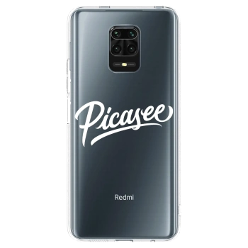 Picasee silikonový průhledný obal pro Xiaomi Redmi Note 9S - Picasee - old logo - white