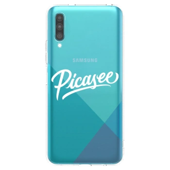 Picasee silikonový průhledný obal pro Samsung Galaxy A30s A307F - Picasee - old logo - white
