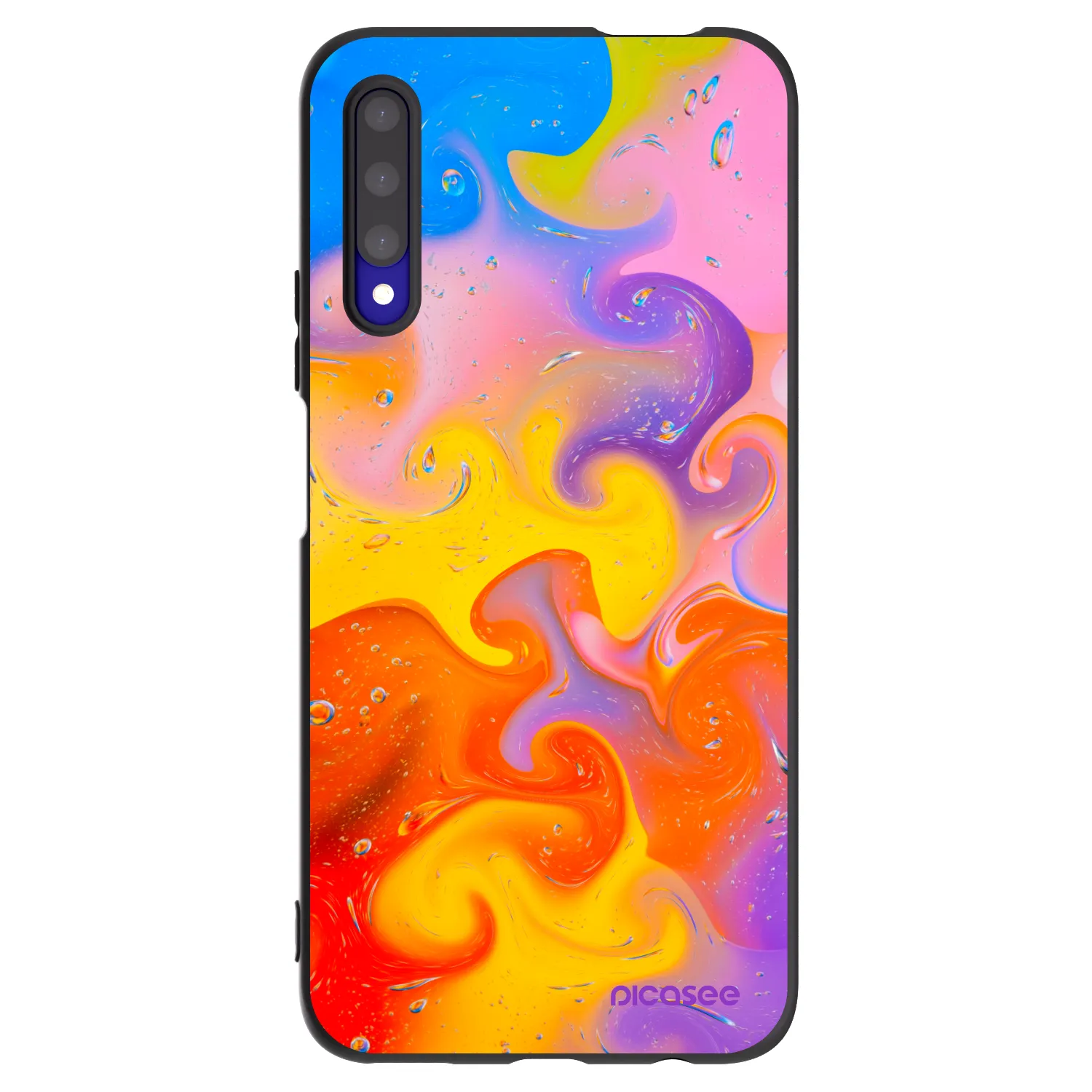 Picasee silikonový černý obal pro Honor 9X Pro - Bubbles