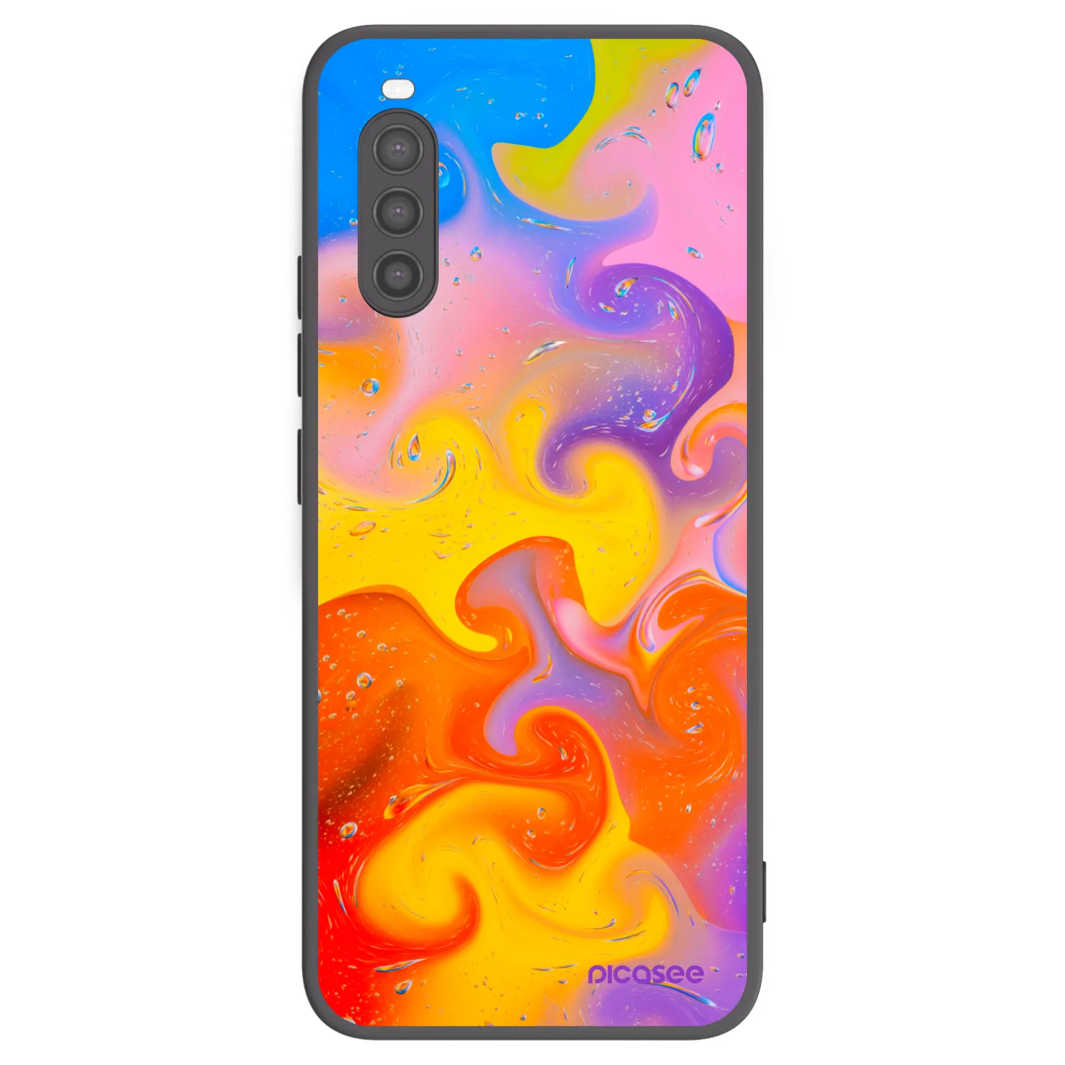 Picasee silikonový černý obal pro Sony Xperia 10 II - Bubbles