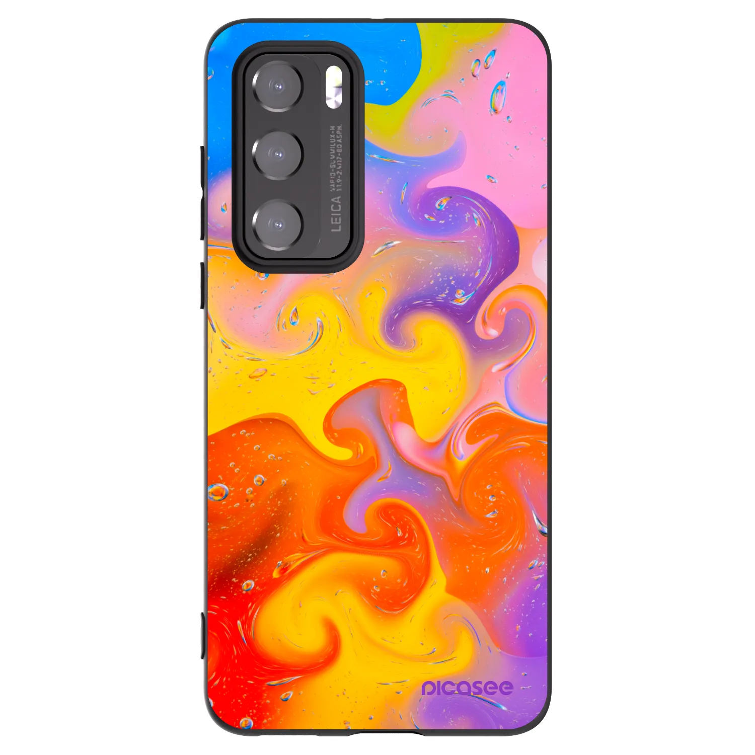 Picasee silikonový černý obal pro Huawei P40 - Bubbles
