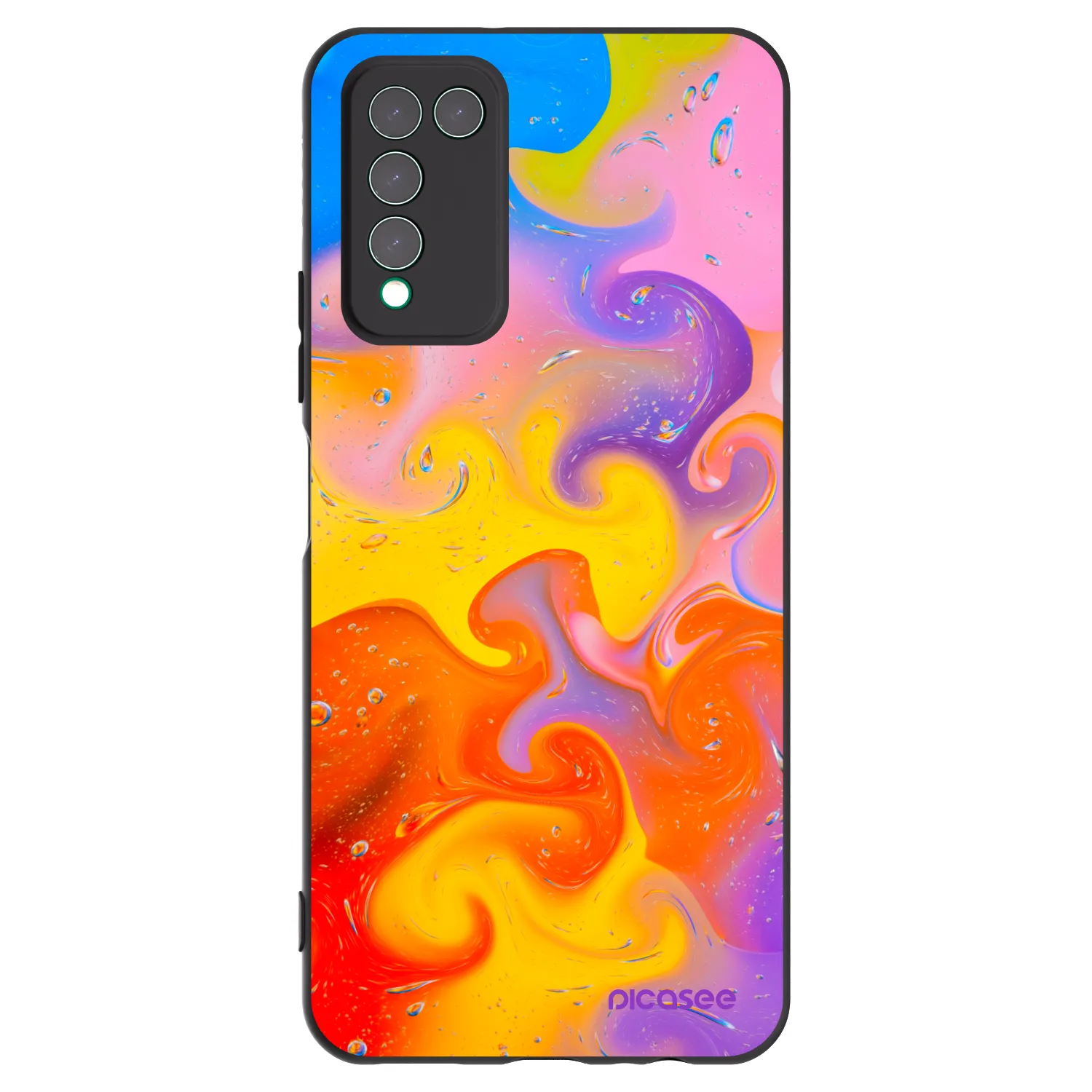Picasee silikonový černý obal pro Honor 10X Lite - Bubbles